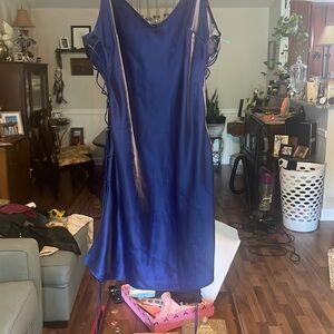 Vintage Victoria secret satin slip plink label tie up sides